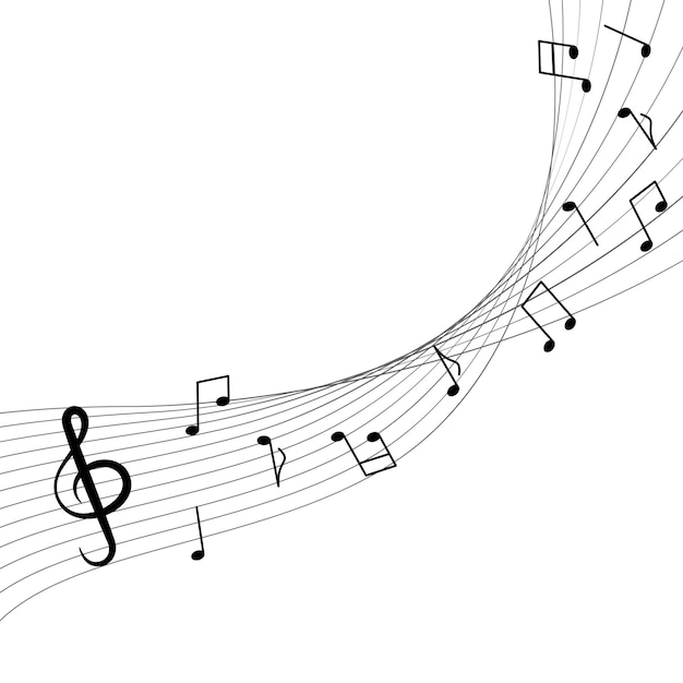 Vector composición de notas musicales