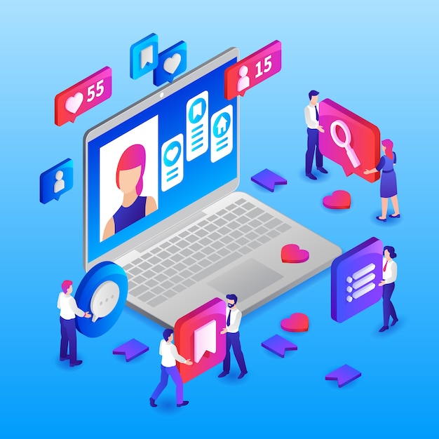 Composición de las notificaciones de las redes sociales