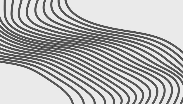 Composición de ondas abstractas con líneas de contorno de fluidos bilaterales en un fondo oscuro