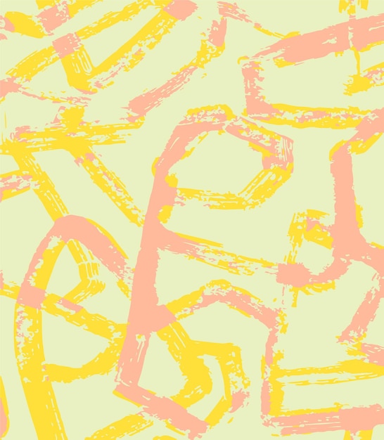 Composición de pinceladas en amarillo y melocotón