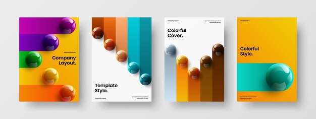 Composición de plantilla de diseño de vector A4 de portada corporativa fresca