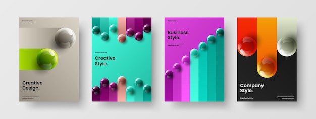Composición de plantilla de diseño de vector de informe anual limpio