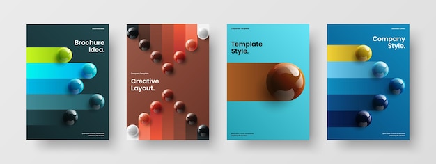 Composición de plantilla de vector de diseño de cartel abstracto A4