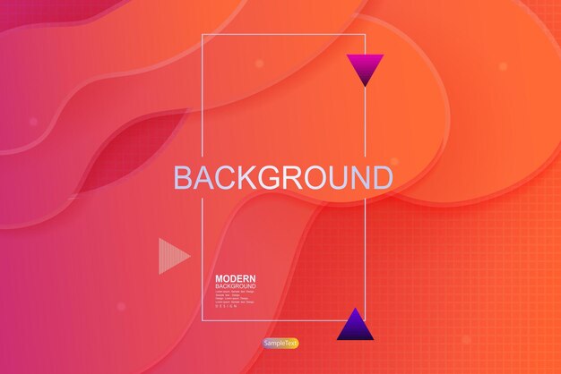 Composición de textura degradada naranja con formas abstractas ovaladas
