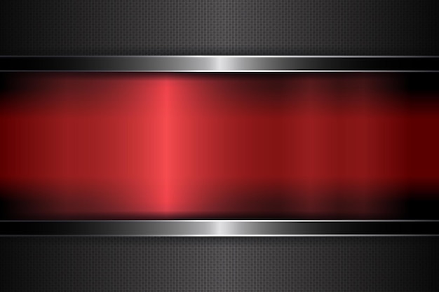 Vector composición de textura geométrica roja oscura con un borde de metal