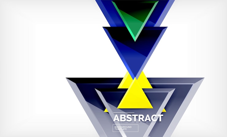 Vector composición de los triángulos voladores fondo geométrico