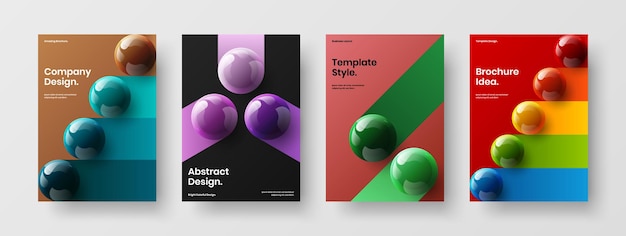 Composición única de diseño de volante de bolas 3D