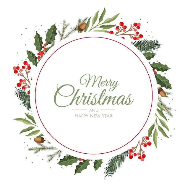 Composición de vectores con ramas de bosque de invierno. Ideal para tarjetas de Navidad, invitaciones a fiestas, rebajas navideñas. Puede utilizarse para carteles, páginas web, envases.
