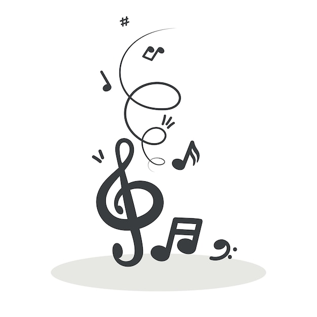 composición vectorial de notas musicales