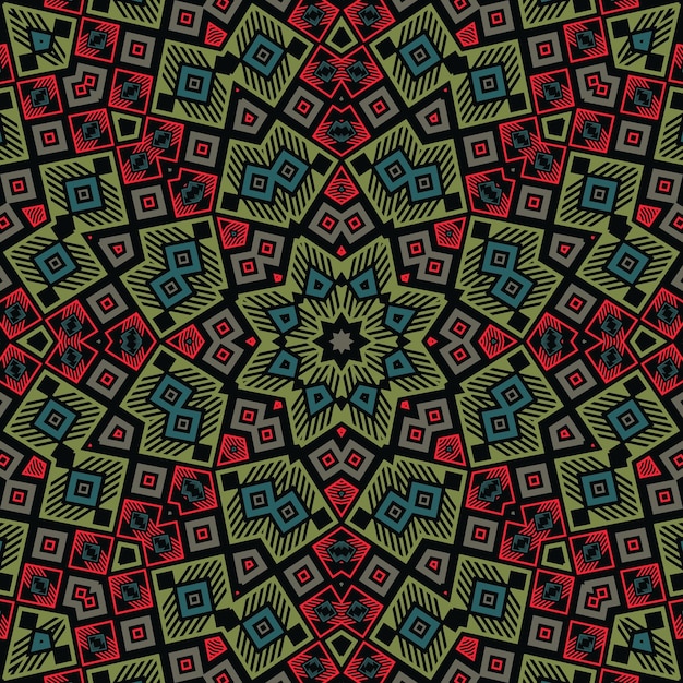 Composición vectorial de ornamentos sin costuras geométricos delicados Impresión de lino moderno