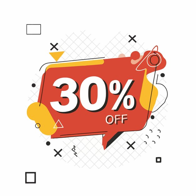 Composición de venta con estilo abstracto