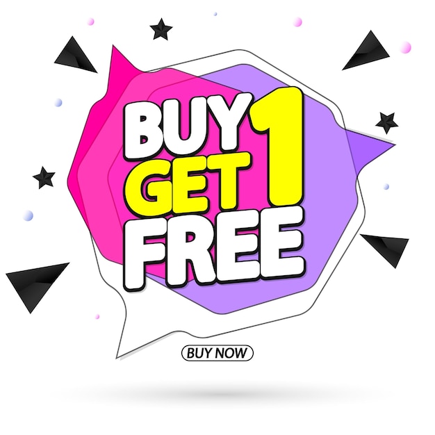 Compra 1 Obtener 1 Libre Template de diseño de cartel de venta Vector de ofertas especiales de BOGO