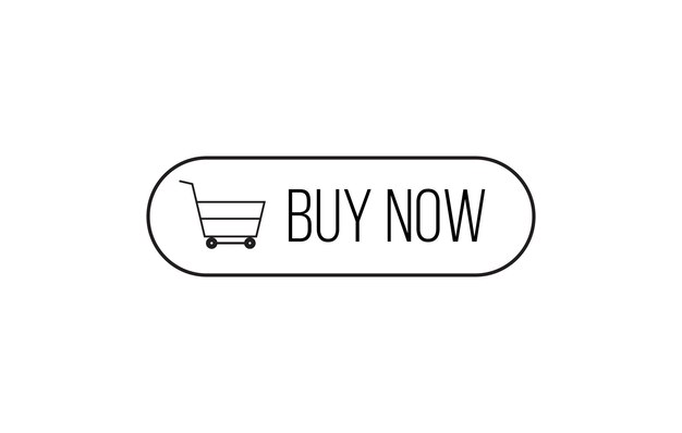 Compra ahora botón simple negro compra ahora botón de firma aislado cartel de compras