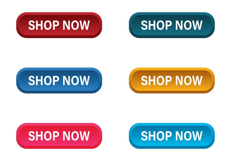 Vector compra ahora y compra ahora botón con carrito de compras conjunto de botones tienda ahora botón de compra en línea