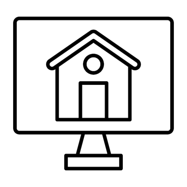 Compra una casa en línea Ilustración en línea