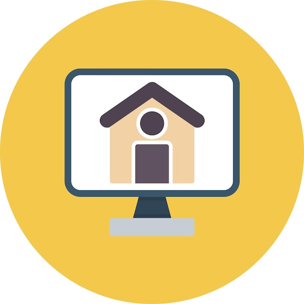 Compra una casa en línea Ilustración plana
