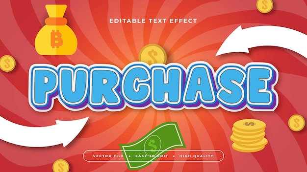 Compra colorido estilo de fuente de efecto de texto editable en 3D
