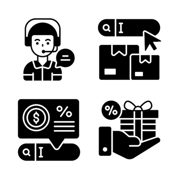 Compra y comercio electrónico Ilustración vectorial simple