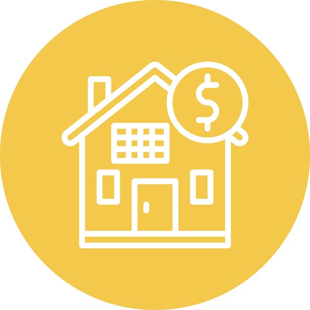Compra el ícono vectorial de la casa ilustración del conjunto de íconos de bienes raíces