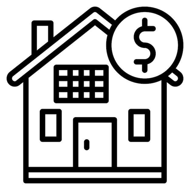 Compra el ícono vectorial de la casa ilustración del conjunto de íconos de bienes raíces