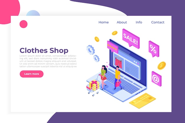 Compra de ropa online, venta de e-commerce, marketing digital.