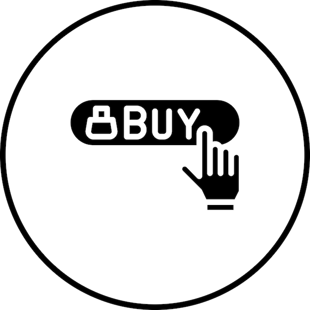 Comprar ahora Ilustración del icono vectorial del botón del iconset de ECommerce