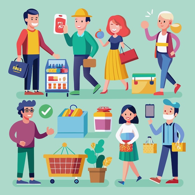 Comprar con amigos es divertido y emocionante Disfrutar de la experiencia juntos