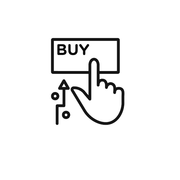 comprar la colección de iconos de esquema de acciones en negro