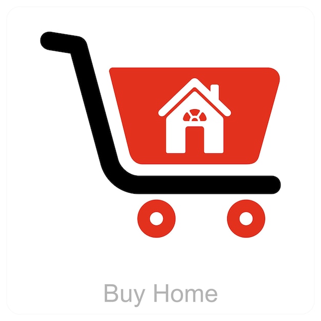 Comprar el concepto de icono de casa y casa