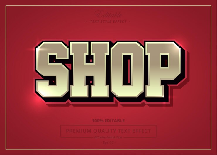 Vector comprar efecto de estilo de texto vectorial