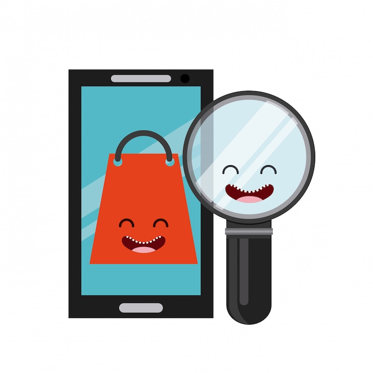 Vector comprar icono de personaje en línea