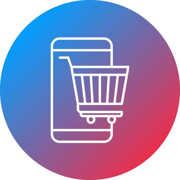 Comprar imagen vectorial de íconos en línea Se puede usar para compras y comercio electrónico