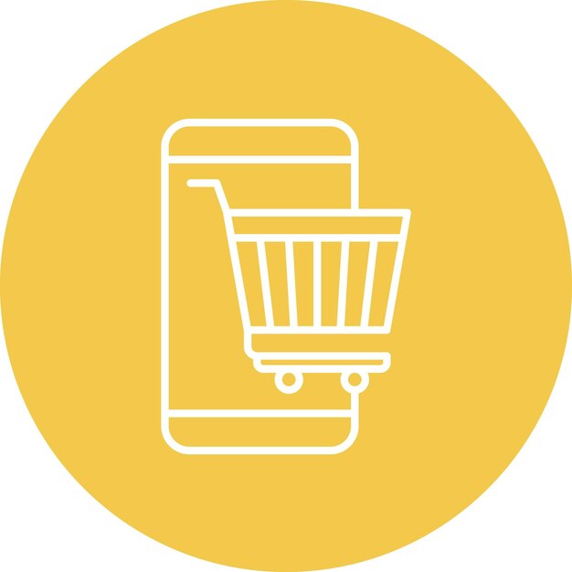 Comprar imagen vectorial de íconos en línea Se puede usar para compras y comercio electrónico