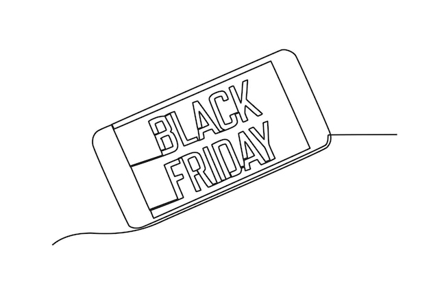 Compras del Black Friday con dibujo móvil en línea del Black Friday