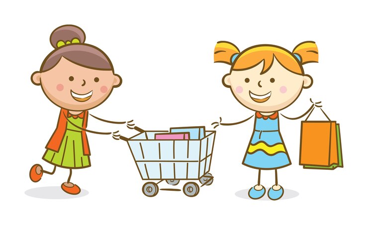 Vector compras de chicas