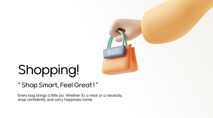 Vector compras inteligentes vida feliz