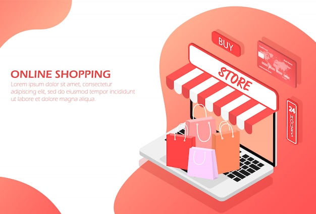 Las compras en línea. Comprar en tienda online