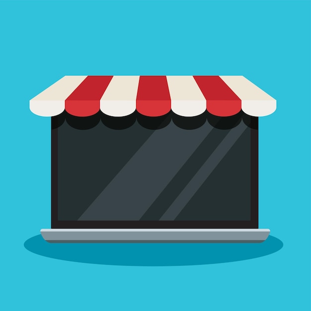Compras en línea en concepto de aplicación, marketing digital en línea