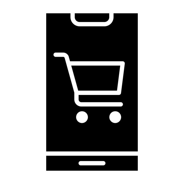 Compras en línea Ilustración de diseño de íconos vectoriales
