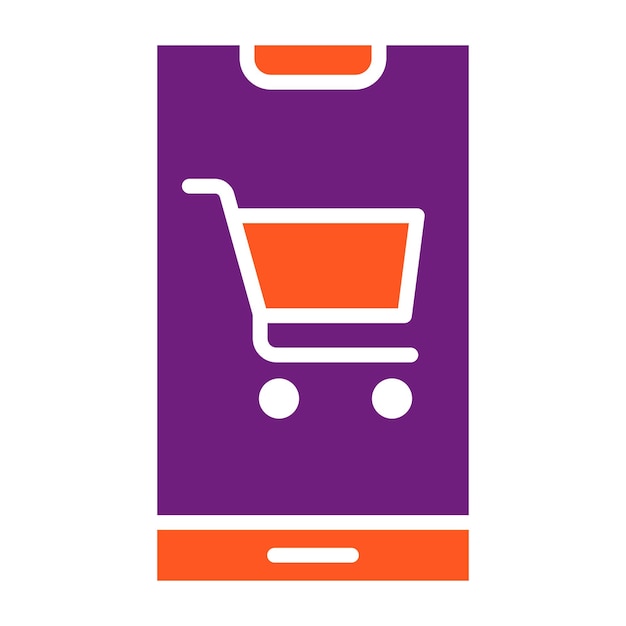 Compras en línea Ilustración de diseño de íconos vectoriales