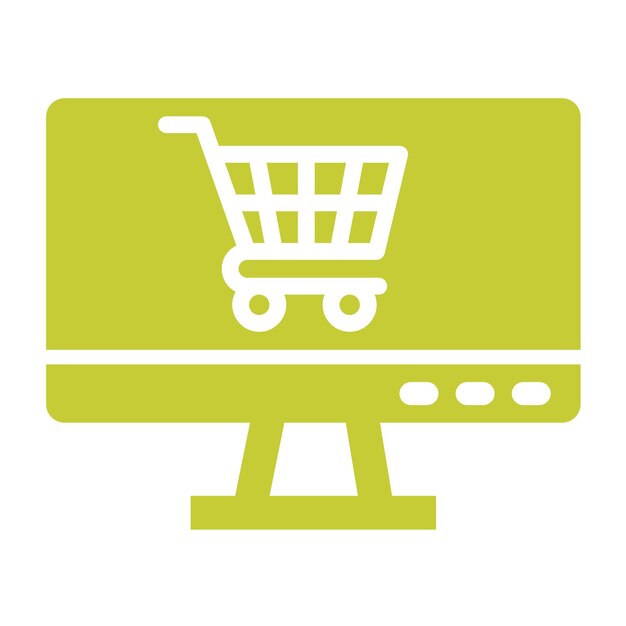 Compras en línea Ilustración de diseño de íconos vectoriales