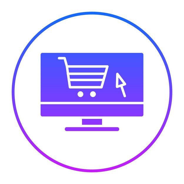 Compras en línea ilustración vectorial