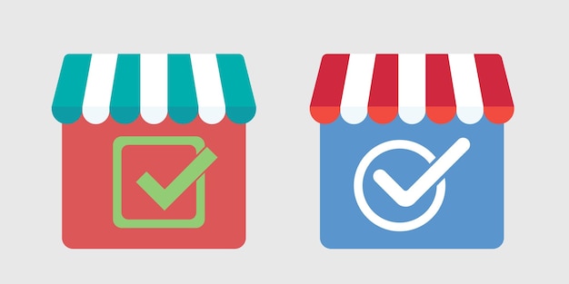 Compras en línea con marca de verificación