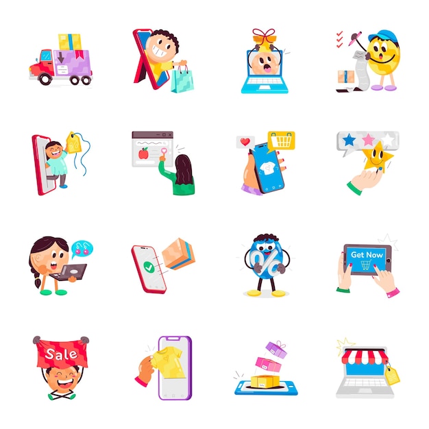 Compras en línea de pegatinas planas