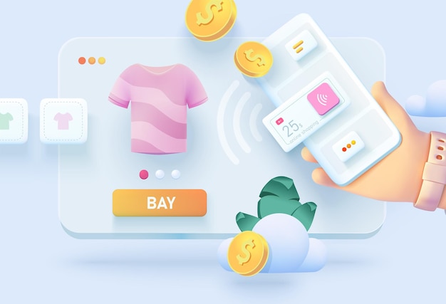 Compras en línea en el sitio web y la aplicación móvil