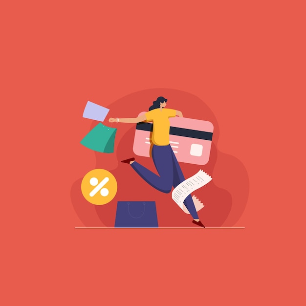 Compras en línea con tarjeta de crédito y tarjeta de débito Compras minoristas y comercio electrónico Venta con descuento