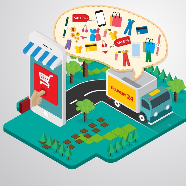 Vector compras en línea