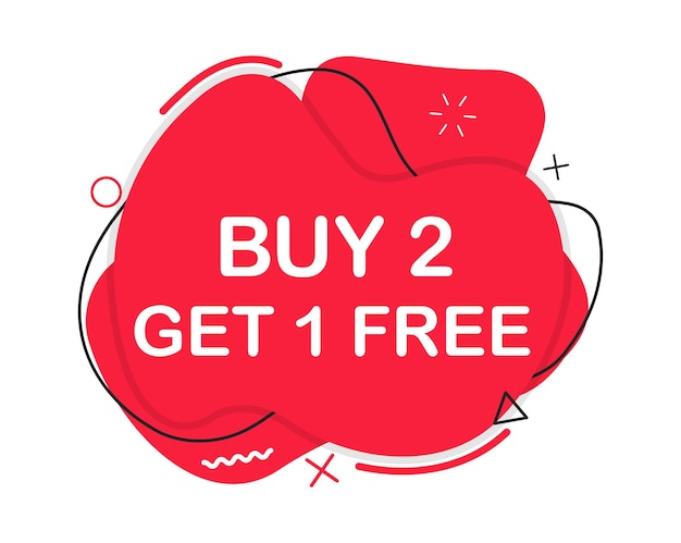 Compre 2 y obtenga 1 gratis promoción banner de oferta especial