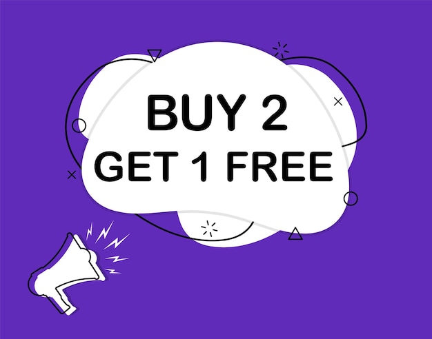 Compre 2 y obtenga 1 gratis Promoción banner de oferta especial