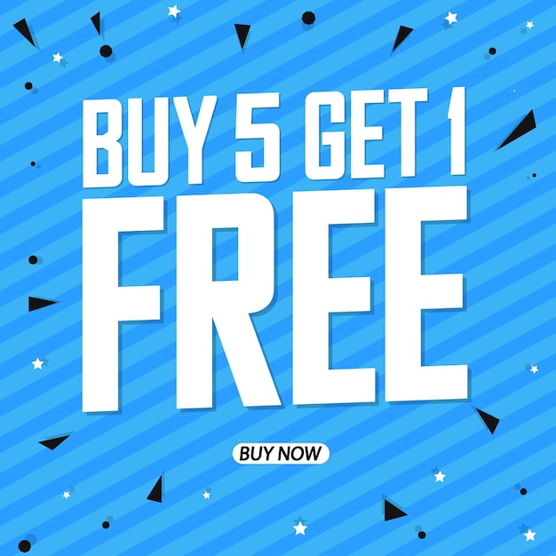 Compre 5 y obtenga 1 gratis plantilla de diseño de póster de venta
